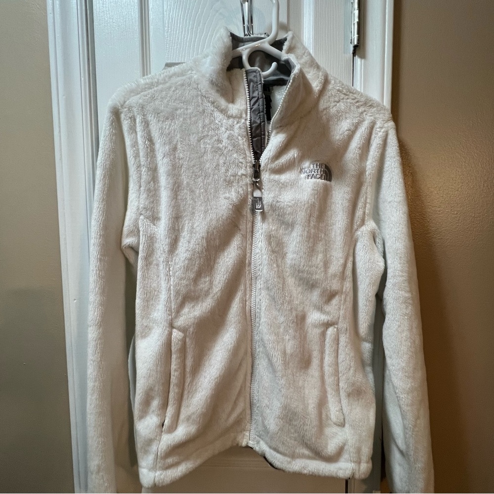 The North Face Fleece Jacket, White, Size Small